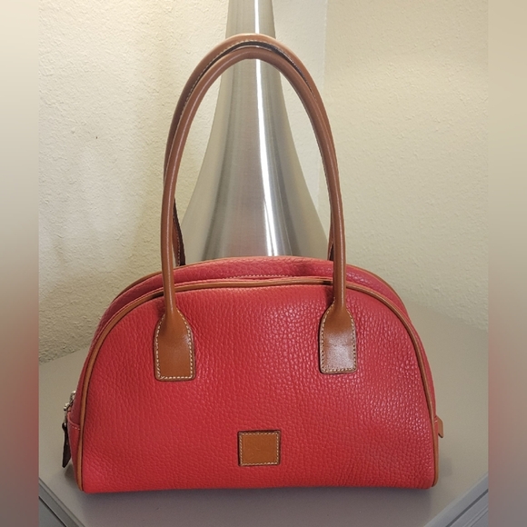 Dooney & Bourke Handbags - Dooney & Bourke Vintage Red Bowling Leather Handbag